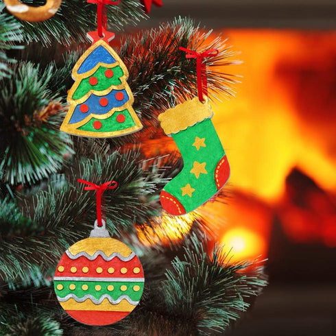 Christmas Crafts for Kids - DIY Tree Decorations Resin Ornaments Kits with Paints & Brushes for Ages 3-12