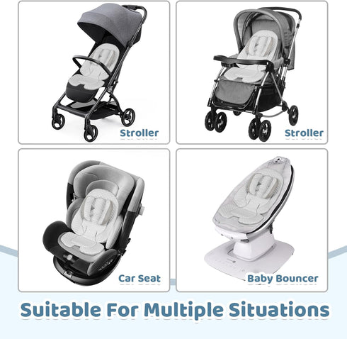 2-in-1 KAKIBLIN Infant Car Seat Insert, Baby Car Seat Head Neck Body Support, Breathable Newborn Car Seat Insert