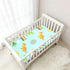 CZXW 52" 28" Cartoon Dinosaurs and Construction Vehicles Crib Sheets Fitted x Natural Cotton Soft & Breathable for Baby