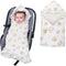 LAT LEE AND TOWN Winter Baby Car Seat Blanket for Newborn,35"x35"Universal Baby