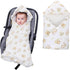 LAT LEE AND TOWN Winter Baby Car Seat Blanket for Newborn,35"x35"Universal Baby