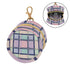 PYBUG Plaid Round Pacifier Storage Case, Polyester & TPU Lined with Hook Buckle, Pacifier Container Box for Baby