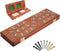 Cribbage Board Game Set 3 Tracks, Plusvivo Solid Oak Wood Cribbage Boards