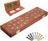 Cribbage Board Game Set 3 Tracks, Plusvivo Solid Oak Wood Cribbage Boards