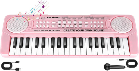 Kids Toddler Toy Piano Keyboard - 37 Key Pianos for Kid Music