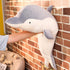 Levenkeness Dolphin Plush Hugging Pillow, Soft Large Stuffed Animal Toy Doll Gifts for Kids, 19.7"