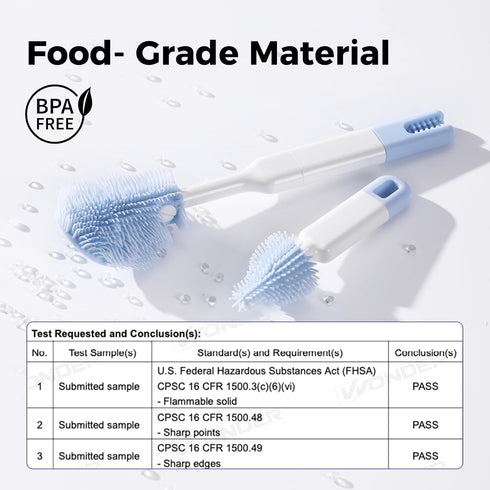 Set, 9-in-1 Bottle Brush Bottle Cleaner Kit, Includes Bent Neck Bottle Brush, Nipple Cleaning Brush, Straw Brush, Soap
