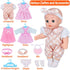 Besurejoy 12'' Playset 4 Bottle,Backpack Set Baby Doll with Outfits,Clothes Hanger,Swaddle