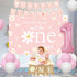 1st 1 Daisy Birthday Decorations for Girl, Pink and White Balloons Number Foil Balloon, Isn't She Lovely Isn't She