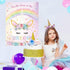 WERNNSAI Pin The Horn on The Unicorn, Birthday Party Game Poster with 24 Horn Stickers