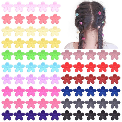 choicbaby 80PCS Baby Hair Clips for Girls, 16 Different Colors, Cute Mini Flower Hair Accessories for Infants