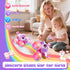 SUMEAUT 360 4WD 2.4GHz 3-12 Remote Control Car Unicorn Monster Trucks for Girls Rotating Stunt RC Cars with LED Lights