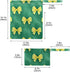 Burbuja 2 Pack, 2 Green Yellow Bows Wet Dry Bags for Baby Cloth Diaper Waterproof Reusable Wet Bag with Zippered