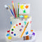 26 Pcs Art Cake Topper - Paint Cake Decorations with Paint Pen, Brush, Bucket for Kids Birthday Party