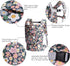 Bebamour Original Baby Doll Carrier for Kids - Green Floral Design