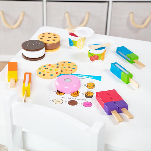 Frozen Set (24 3+ Melissa & Doug Wooden Treats Ice Cream Play pcs) - Play Food and Accessories Food Toys for Toddlers
