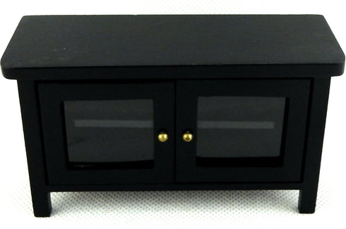 Classics by Handley Dollhouse Miniature Black Television Stand