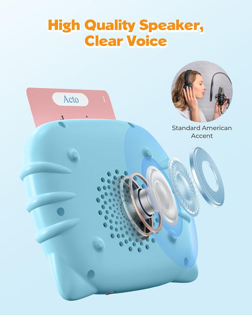 2+, 510 Airbition Bilingual Spanish and English Talking Flash Cards for Ages Pocket Speech Therapy Tools with Words