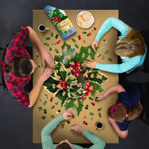 Madd Capp Holly 350 Piece Jigsaw Puzzle for Ages 10 & Up - Unique Floral-Shaped Border with Educational Fun Facts