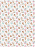 Jynexis White-3 52x28 Ice Cream Print Baby Crib Sheets, Cotton Fitted Crib Sheet, Soft Breathable, Fits Standard