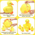 5 Pieces Duck Stuffed Animals Set, Big Mommy Duck with 4 Little Baby Plush Toys, Soft Family Plush Set (Yellow Duck)