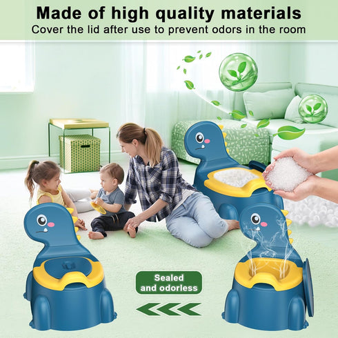 Potty Training Toilet, Toddler Potty Training Seat Baby Potty Chair, Dinosaur Toilet Potty Seat for Boys Girls Kids