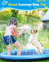 97" Summer Peteast Splash Pad for Dogs & Kids, Anti-Slip Doggie Splash Pad, Thicken Sprinkler Pool Outdoor Water Toys
