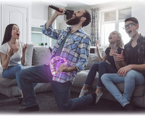 Windy City Novelties - 2 Pack Clear LED Light Up Musical Flashing Tambourine for Halloween Party Supplies and Raves