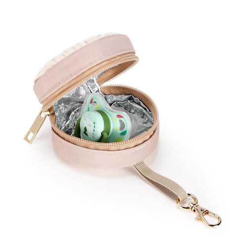 vosmles Pacifier Holder Case with Clip - Pacifier CharmPod with Clasp for Mom Bag Easily Attach to a Diaper Bag