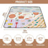 GuoChe 50'' 50'' Food Freshness Kitchen Utensils Pattern Cute Foldable Baby Activity Play Mat for Indoor Outdoor
