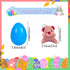 12 Pack JIALWEN Filled Easter Eggs with Plush Animal, Easter Basket Stuffers Plastic Easter Eggs Prefilled Surprise