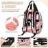 Mularoka Backpack Backpack Milk Cow Tattoo Diaper Bag with Insulated Pockets USB Charging Port for Work Travel Holiday