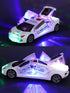 Police Car Spinning Toy for Boys 3-5 - Music Lights and Siren with Automatic Door Opening for Kids