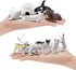 15 Set ONEST Pieces Mini Arctic Animals Figurines Polar Animal Toys Plastic Arctic Tundra Deer Toy Animal Small White