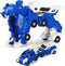 Collision Transforming Dinosaur Car Toy, 2 Crash & Transform Magnetic Cars Transform