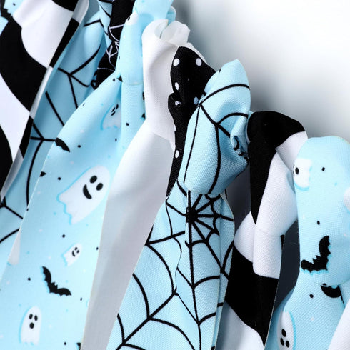 1st 1st Halloween Birthday High Chair Banner for Boys Blue and Black Spooky One High Chair Banner for Halloween Theme