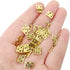 Honbay 50PCS Miniature Dollhouse Hinges, Tiny Hardware Accessories with 200PCS Screws (Gold)