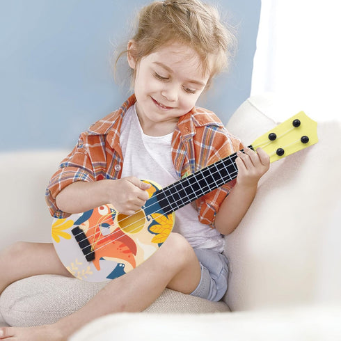YOLOPLUS+ Kids Toy Ukulele, 17 Inch 4 Steel Strings, Musical Toy for Preschool Children, Early Educational Gift