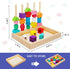 Montessori Wooden Lacing Beads Toys for 2-4 Year Olds, Sequencing & Stacking Block Toy with Storage Box