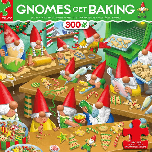 Ceaco - Holiday - Gnomes Get Baking - 300 Piece Jigsaw Puzzle