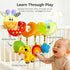 0-6-12 Carseat Toys Hanging for Babies Months, Crib Toy Hanging Plush Spiral Car Seat Toy, with Rattle, Teether
