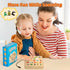 LED Busy Board, Wooden Sensory Toys for Toddler, Montessori Music Toy for Airplane, Educational Learning Toy