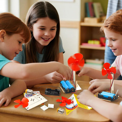 6 8-12, 8-10 STEM Science Kits for Kids Age STEM Building Toys for Year Girls Boys Wood Crafts, Electric Fan