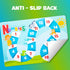 6 Pack Hapinest Reusable Non Slip Educational Placemats for Kids & Toddlers, Learning Mat with Alphabet Numbers & US