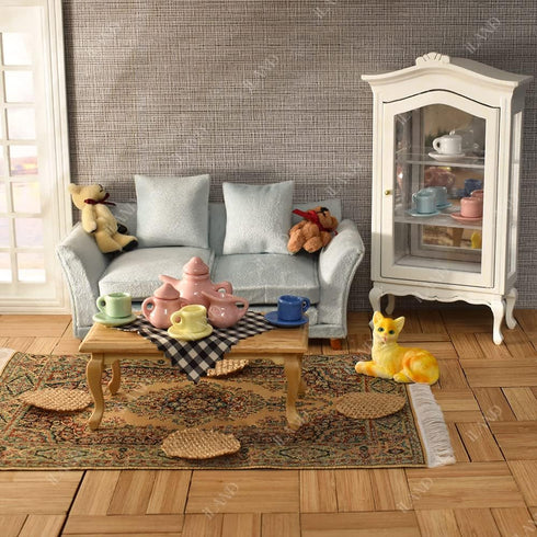iLAND Varnished Dollhouse Flooring on 1:12 scale, Dollhouse Floor boards of Bamboo, Buy 2 at Half Cost! (Rectangular 48pcs)