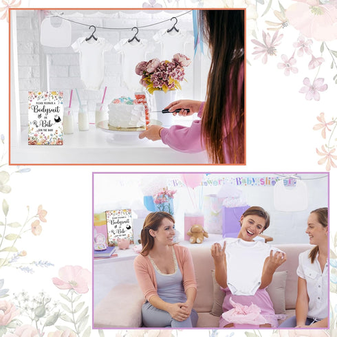 Chuarry 43 8 8 2 10 16 Pcs DIY Bibs Decorating Kit Bodysuits Pcs Ply White Bibs Fabric Markers Stencils Baby Shower