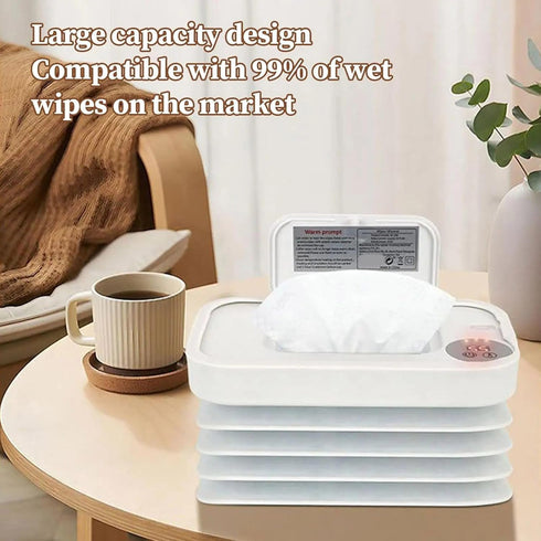 Tkidplw 3 Portable Baby Wipe Warmer, Wipe Warmer Cordless with Adjustable Heat Modes, LED Portable Wipe Heating System