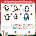 PAIVSUN 24Pcs Christmas Craft Kits, DIY Penguin Stickers Cutouts Ornaments Kit, Make Your Own Christmas Craft for Xmas