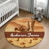 Munific Personalized Baby Rug with Name for Boys Soft Cowboy Nursery Play Mat,