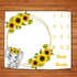 Sunflower Baby Age Blanket, Cartoon Elephant White Growth Chart Memory Blanket, 48x40 Inch
